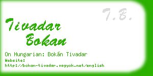 tivadar bokan business card